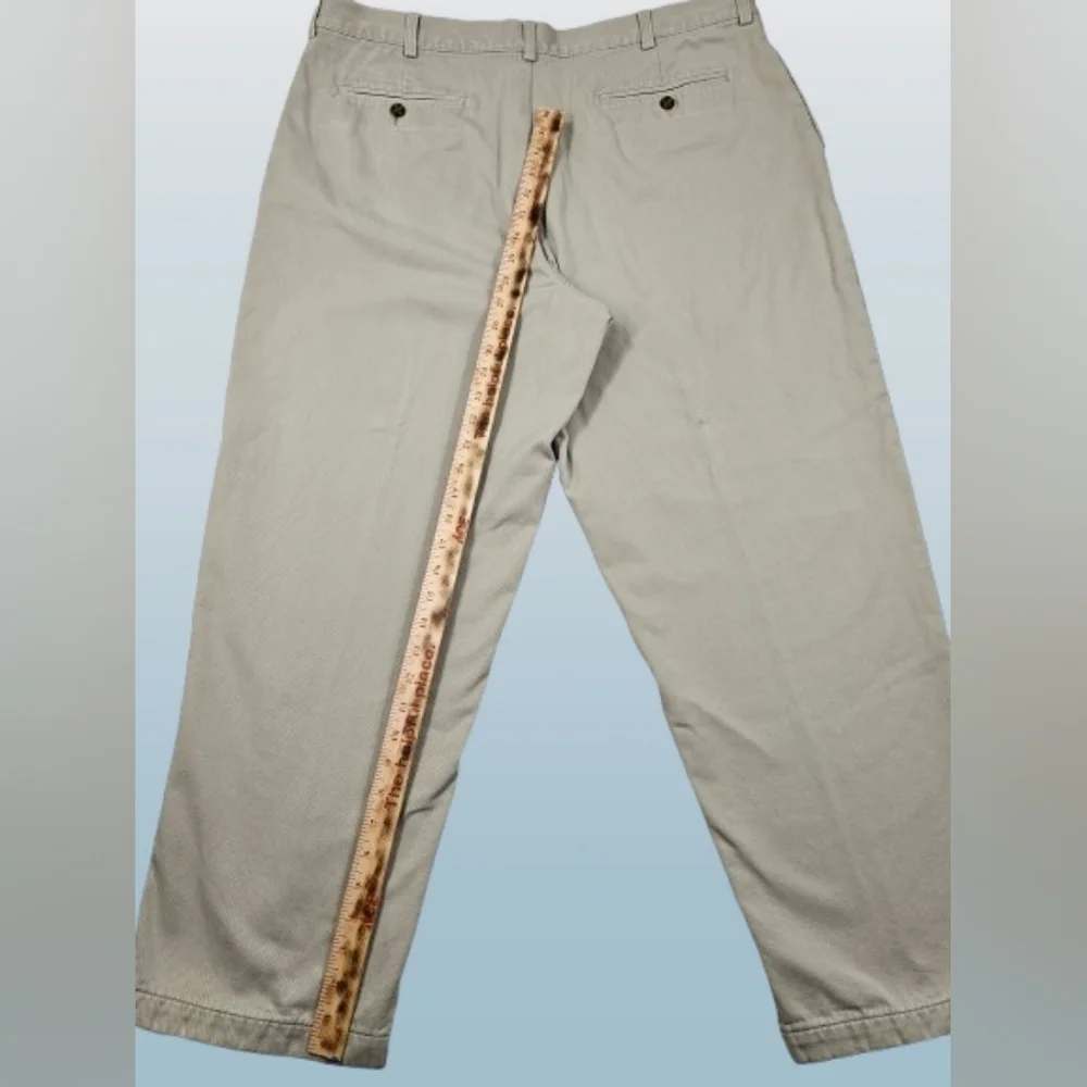 L.L. Bean Light Tan‎ Khaki Pants with Plaid Flannel Lining